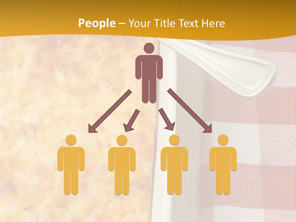 A Casserole Dish With A Fork On A Red And White Checkered Table PowerPoint Template