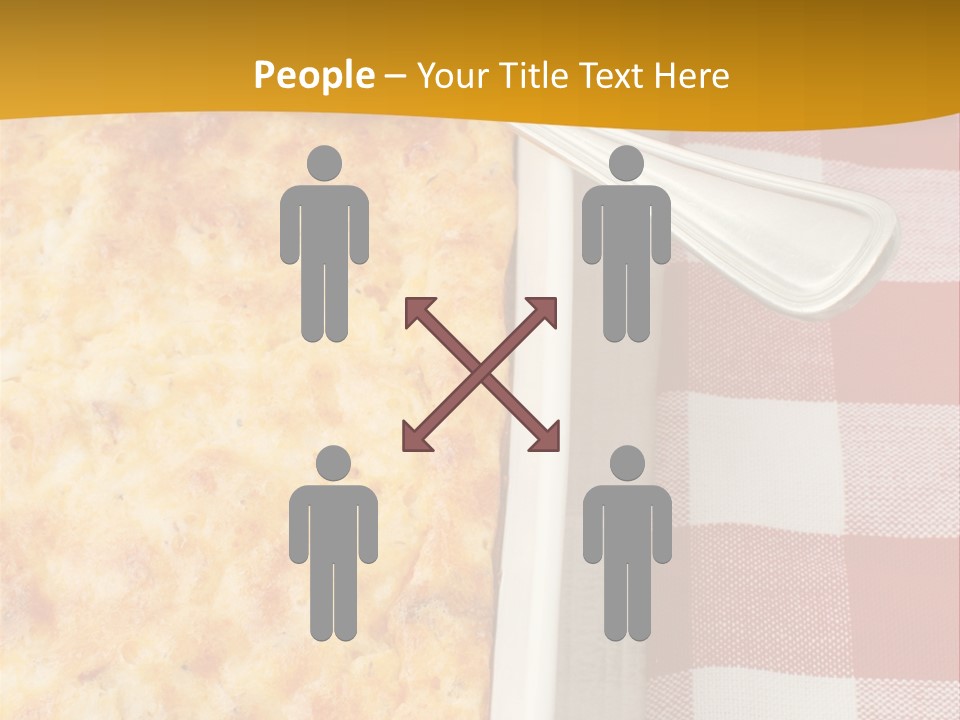 A Casserole Dish With A Fork On A Red And White Checkered Table PowerPoint Template