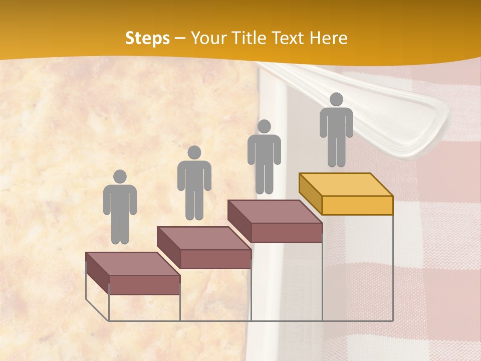 A Casserole Dish With A Fork On A Red And White Checkered Table PowerPoint Template