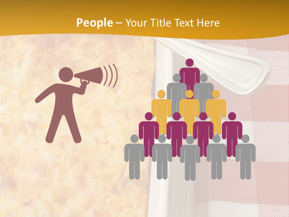 A Casserole Dish With A Fork On A Red And White Checkered Table PowerPoint Template