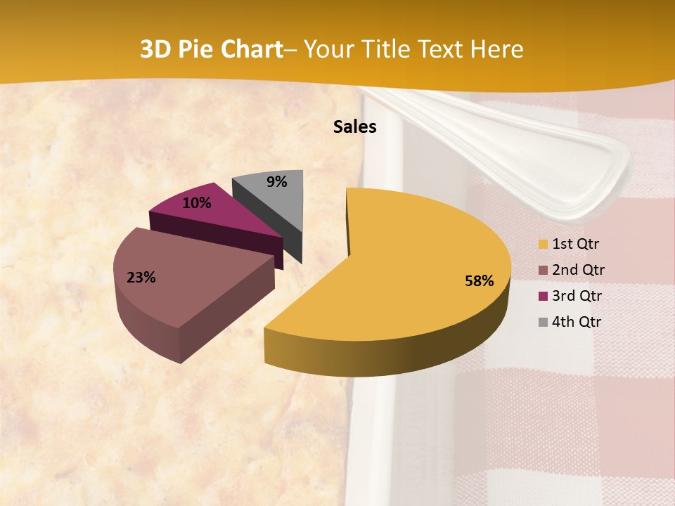 A Casserole Dish With A Fork On A Red And White Checkered Table PowerPoint Template