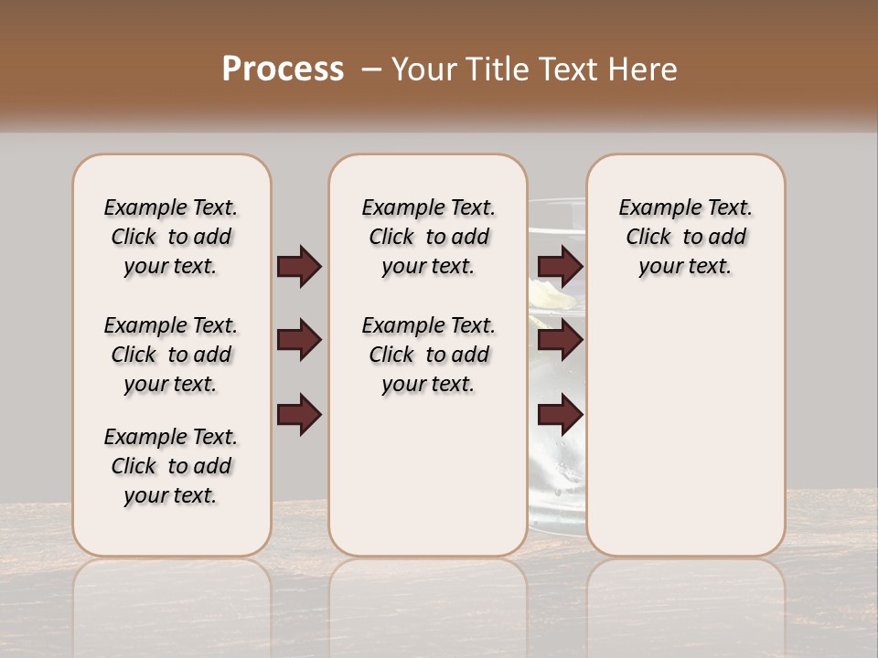 A Glass Of Water With Limes And Ice On A Wooden Table PowerPoint Template