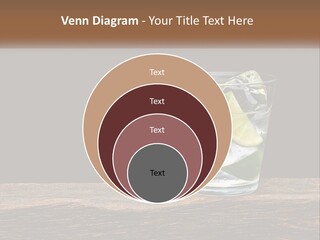 A Glass Of Water With Limes And Ice On A Wooden Table PowerPoint Template