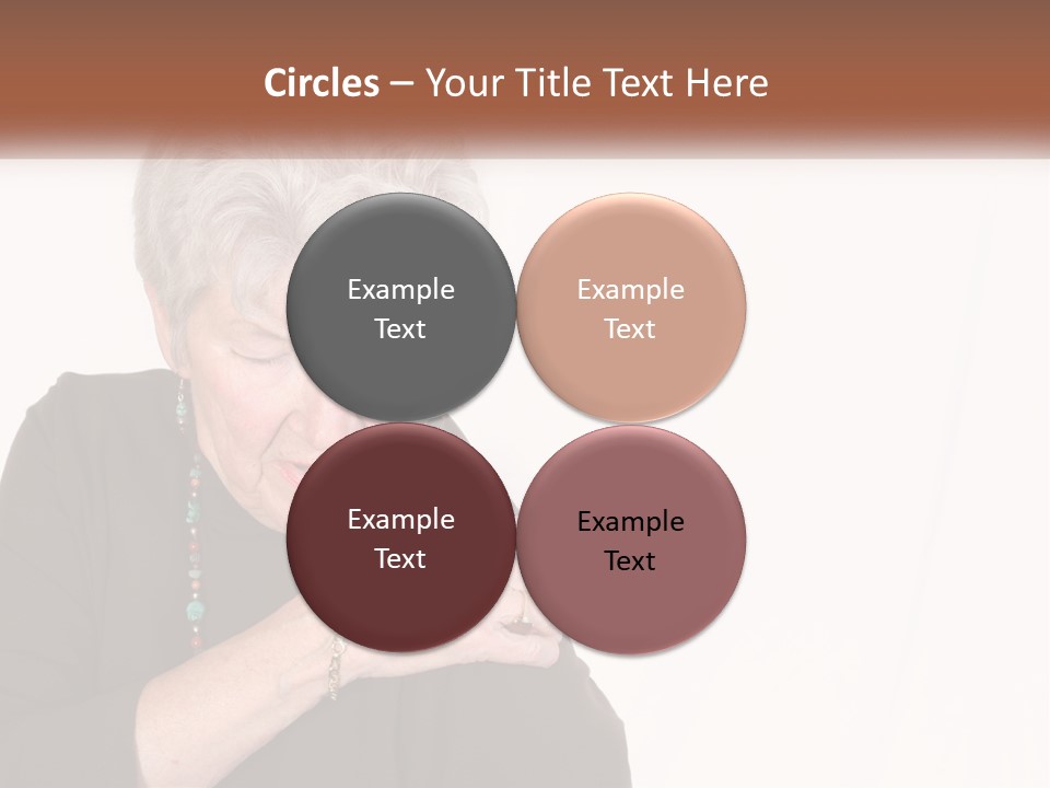 An Elderly Woman Holding Her Hands To Her Chest PowerPoint Template