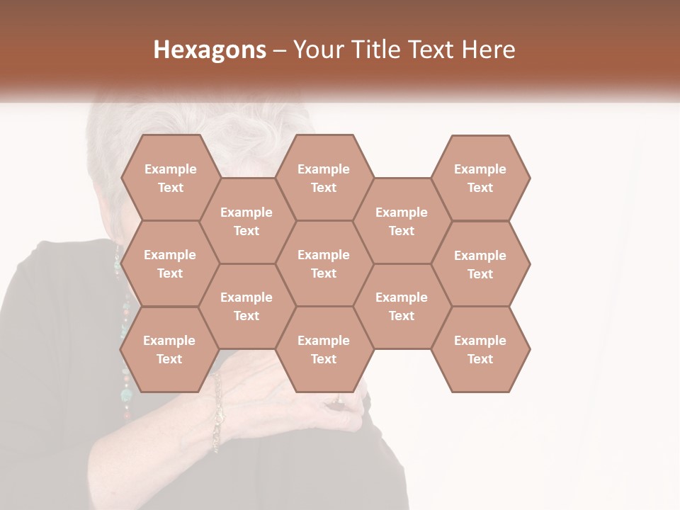 An Elderly Woman Holding Her Hands To Her Chest PowerPoint Template