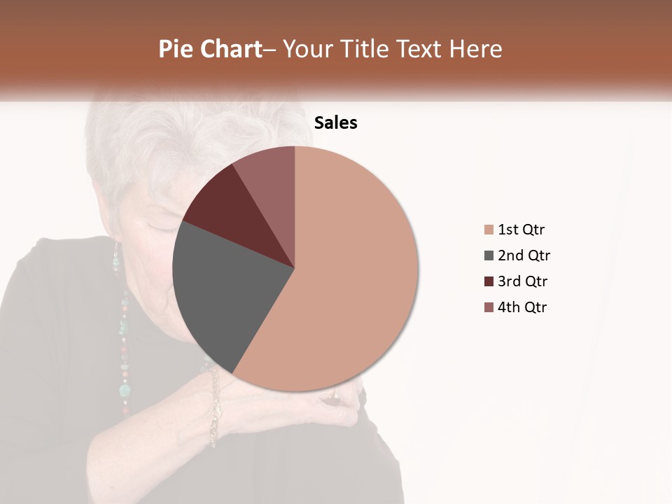 An Elderly Woman Holding Her Hands To Her Chest PowerPoint Template