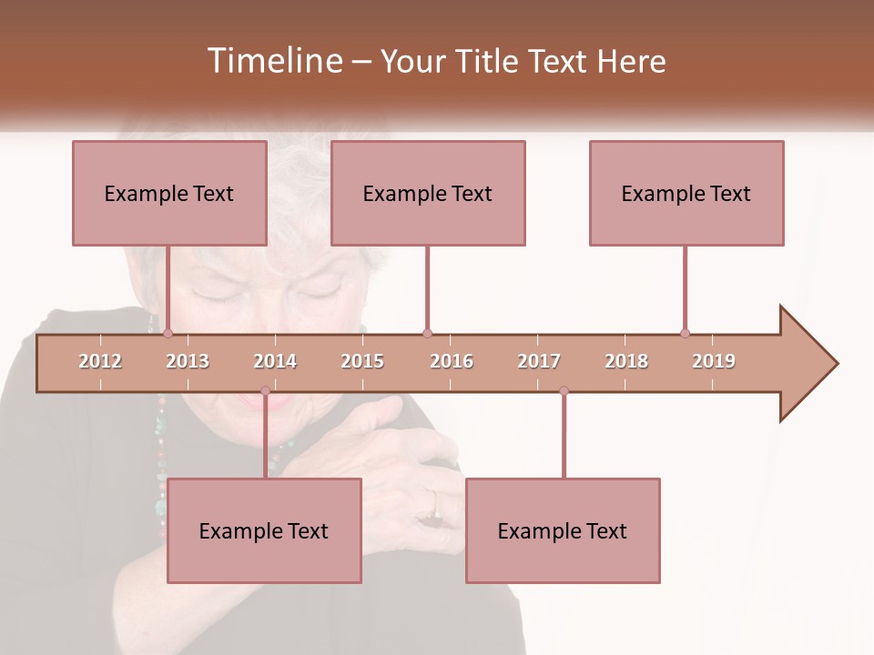 An Elderly Woman Holding Her Hands To Her Chest PowerPoint Template