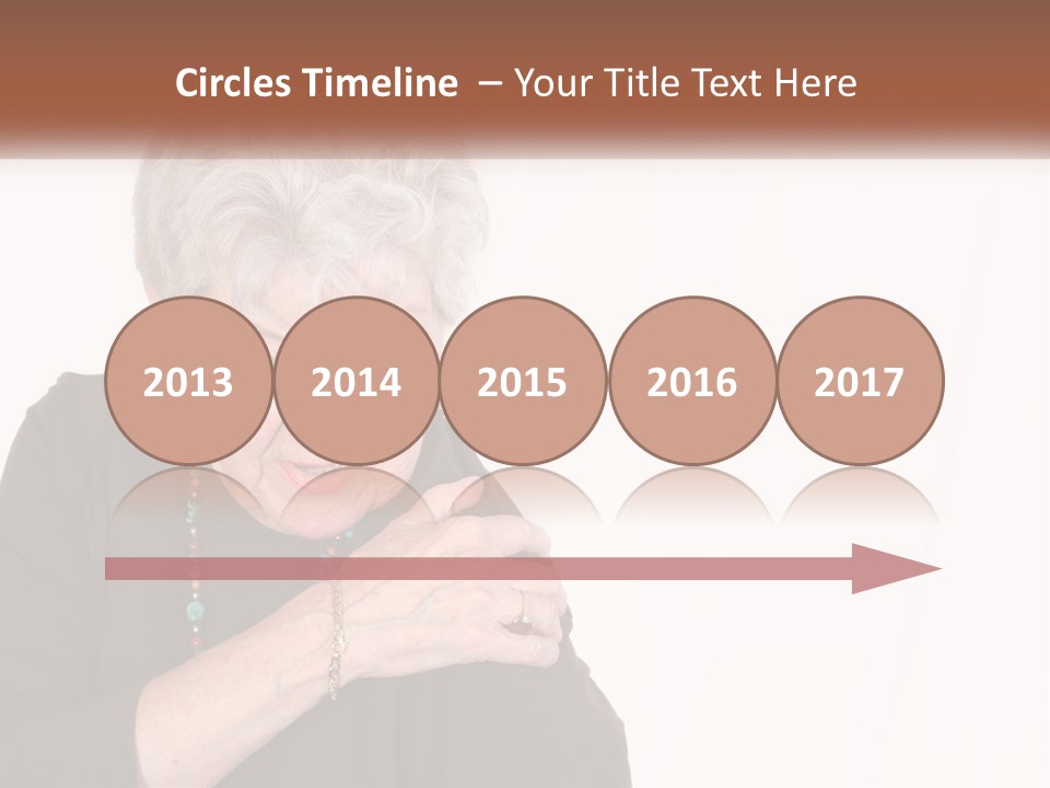 An Elderly Woman Holding Her Hands To Her Chest PowerPoint Template
