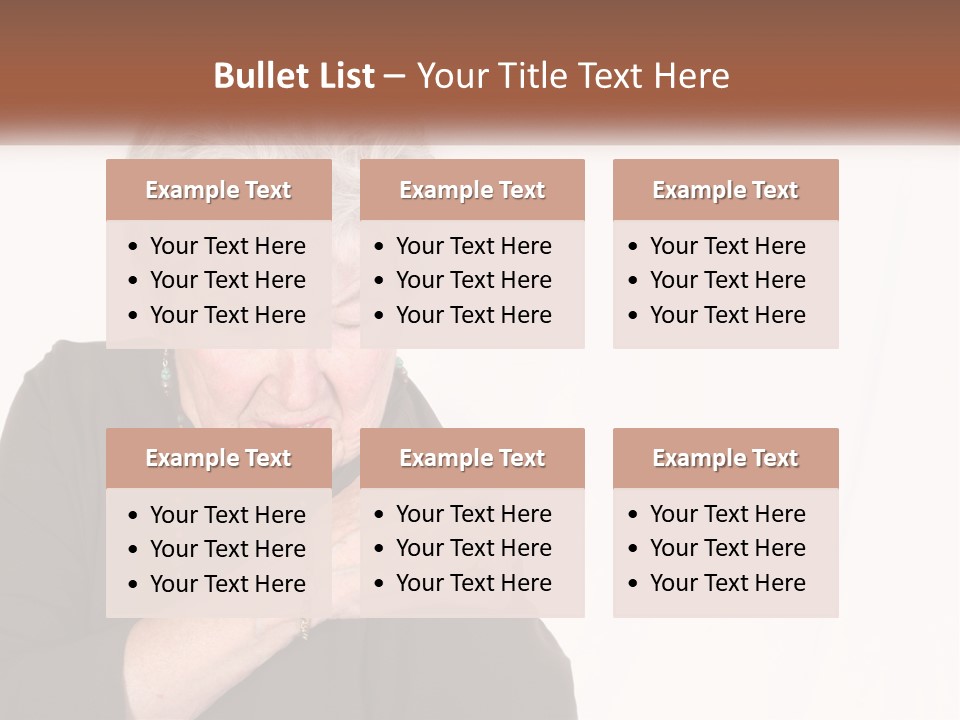 An Elderly Woman Holding Her Hands To Her Chest PowerPoint Template