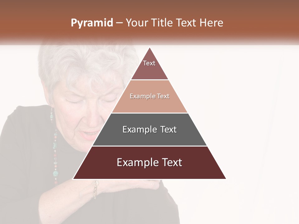 An Elderly Woman Holding Her Hands To Her Chest PowerPoint Template