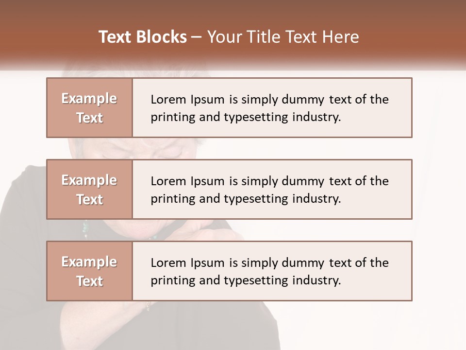 An Elderly Woman Holding Her Hands To Her Chest PowerPoint Template