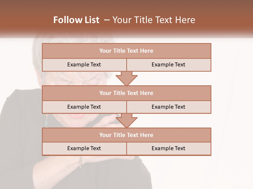 An Elderly Woman Holding Her Hands To Her Chest PowerPoint Template