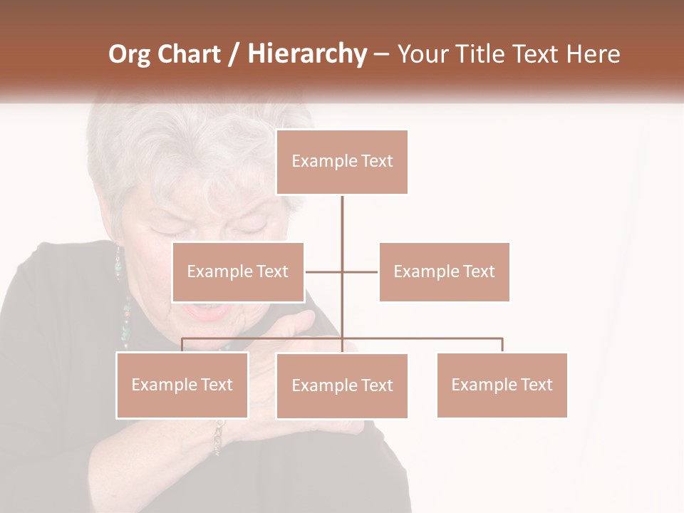An Elderly Woman Holding Her Hands To Her Chest PowerPoint Template