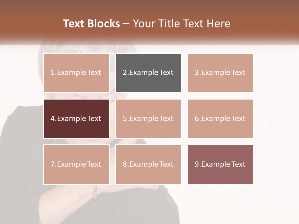 An Elderly Woman Holding Her Hands To Her Chest PowerPoint Template