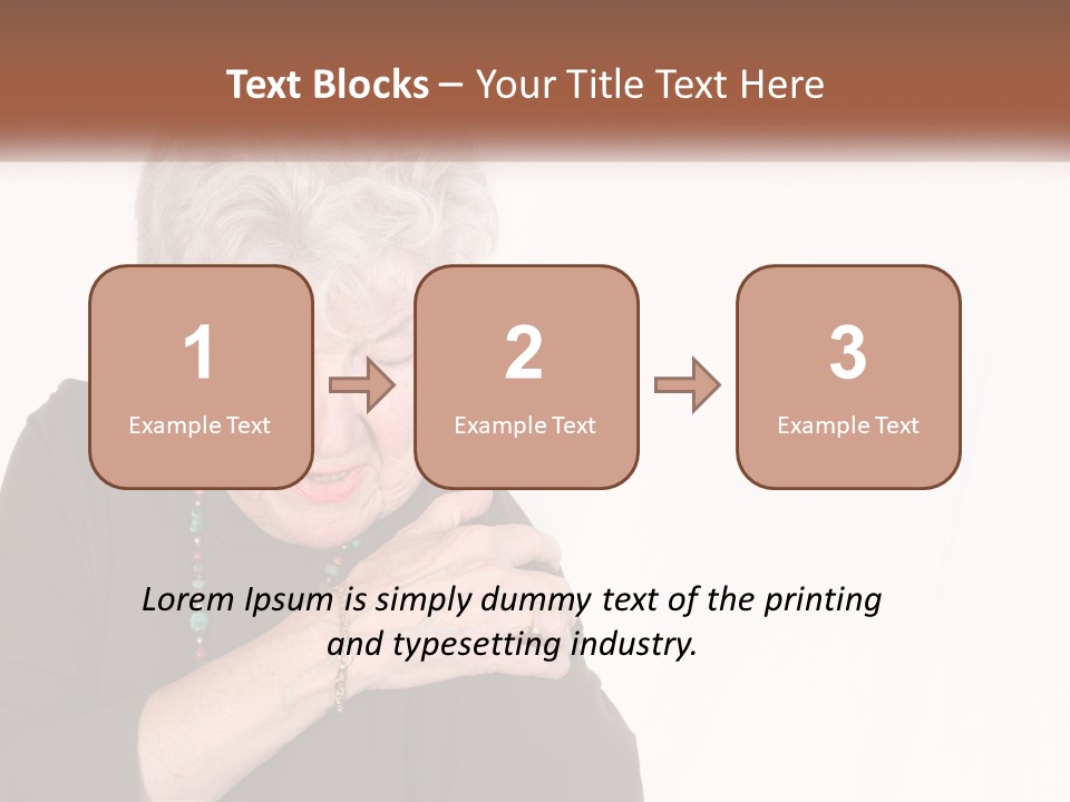An Elderly Woman Holding Her Hands To Her Chest PowerPoint Template