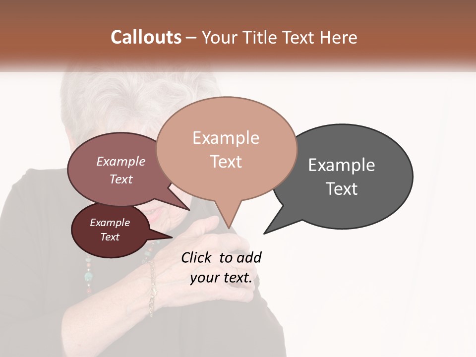 An Elderly Woman Holding Her Hands To Her Chest PowerPoint Template