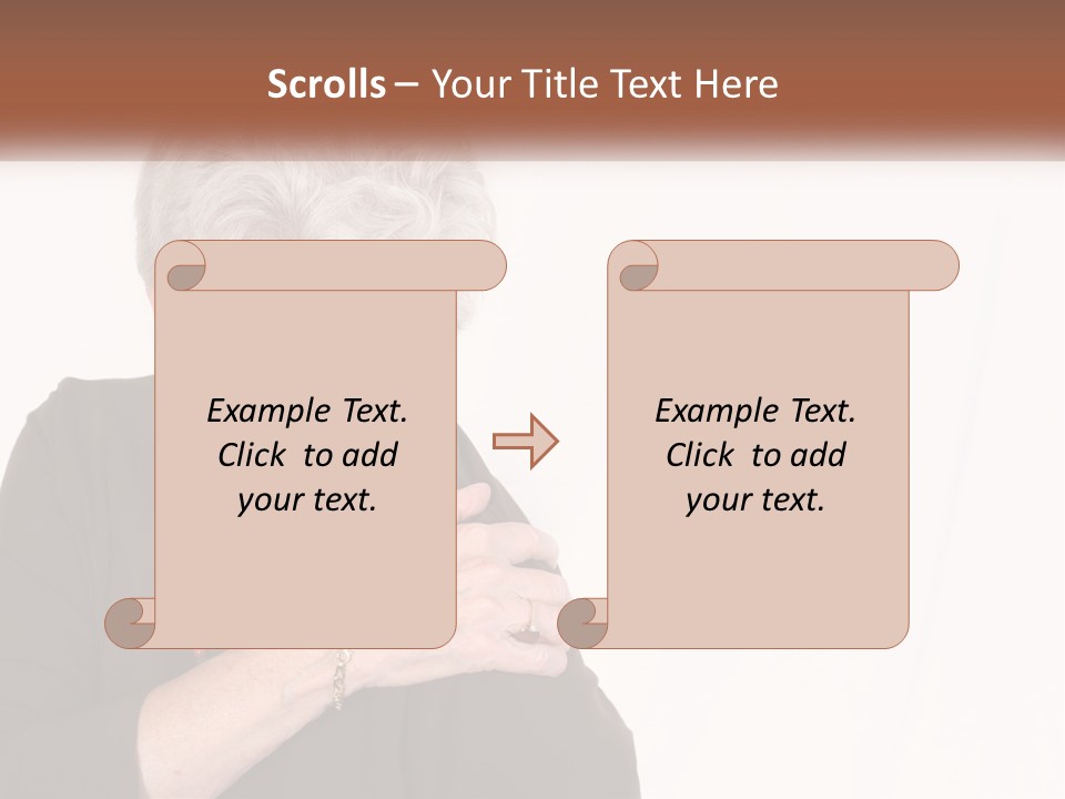 An Elderly Woman Holding Her Hands To Her Chest PowerPoint Template