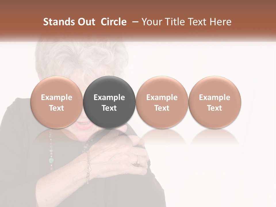 An Elderly Woman Holding Her Hands To Her Chest PowerPoint Template