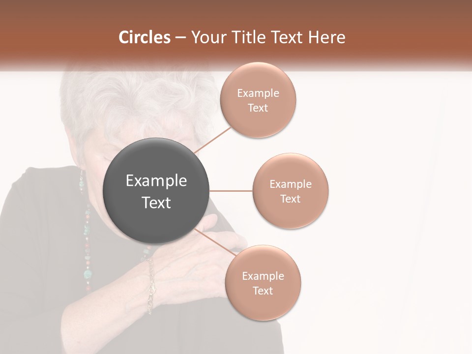 An Elderly Woman Holding Her Hands To Her Chest PowerPoint Template