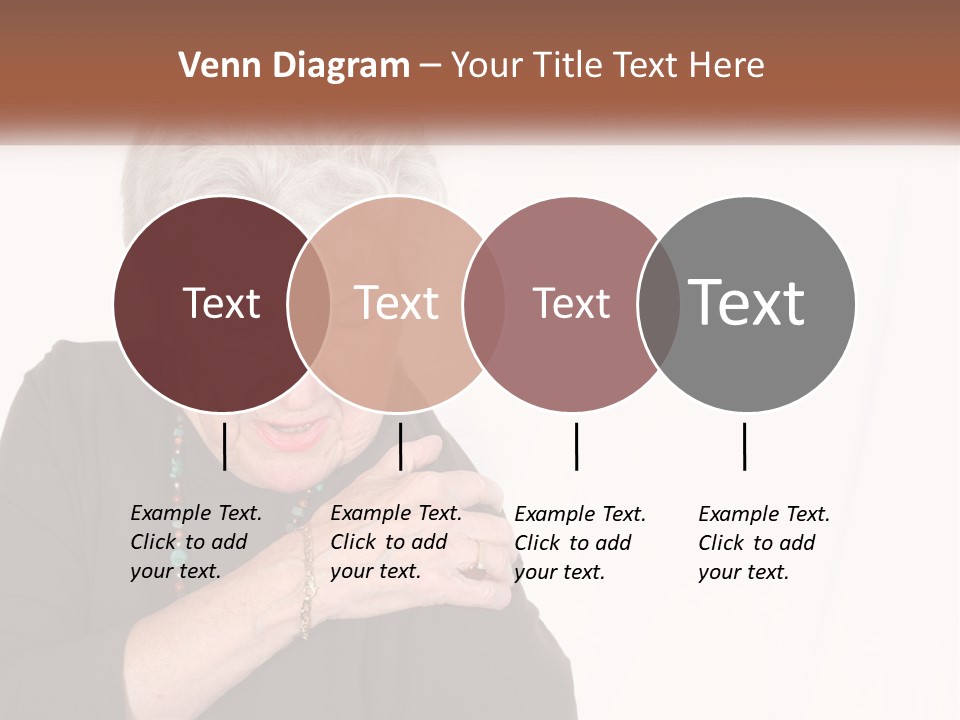 An Elderly Woman Holding Her Hands To Her Chest PowerPoint Template