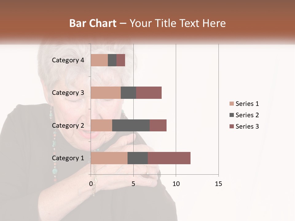 An Elderly Woman Holding Her Hands To Her Chest PowerPoint Template
