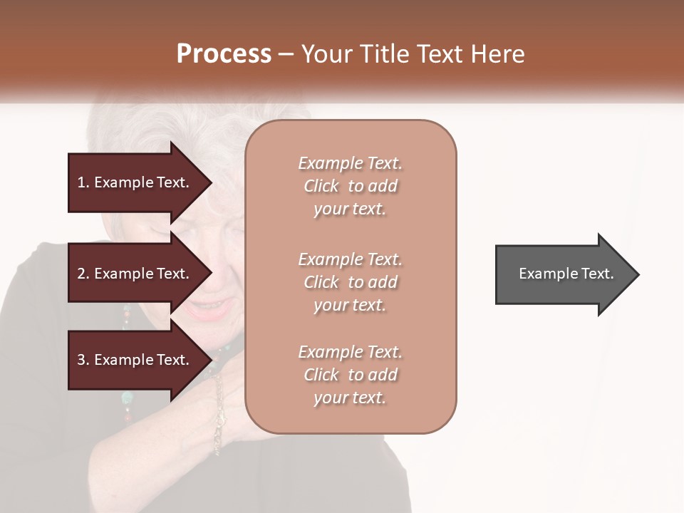 An Elderly Woman Holding Her Hands To Her Chest PowerPoint Template