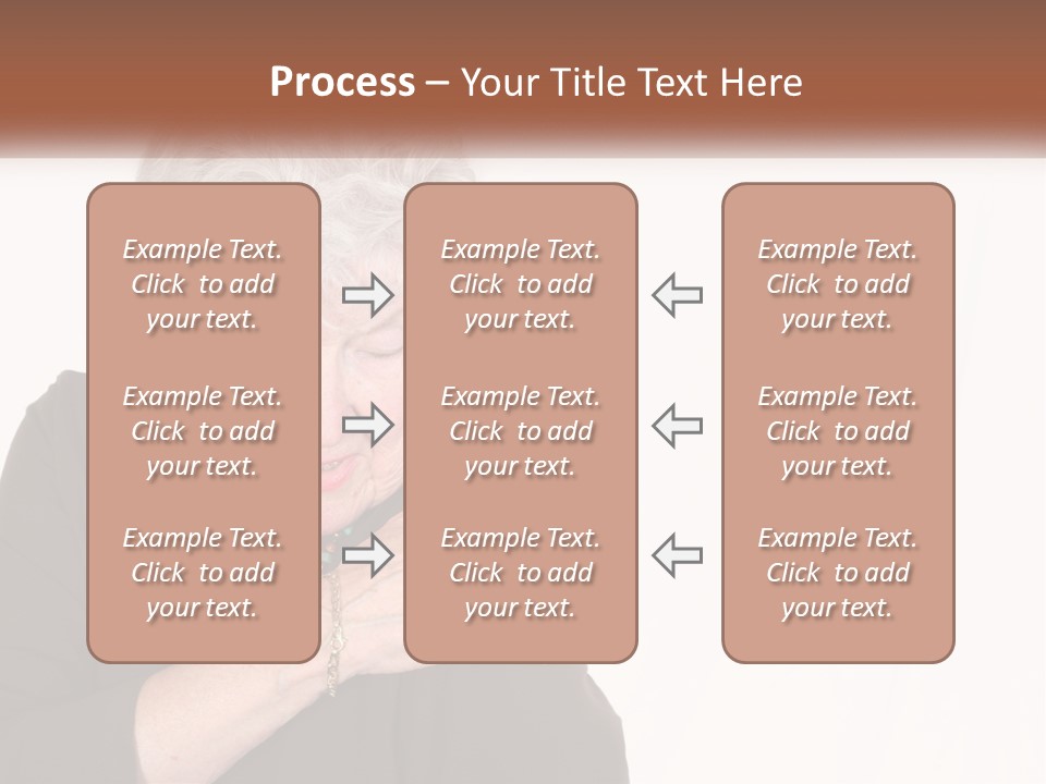 An Elderly Woman Holding Her Hands To Her Chest PowerPoint Template