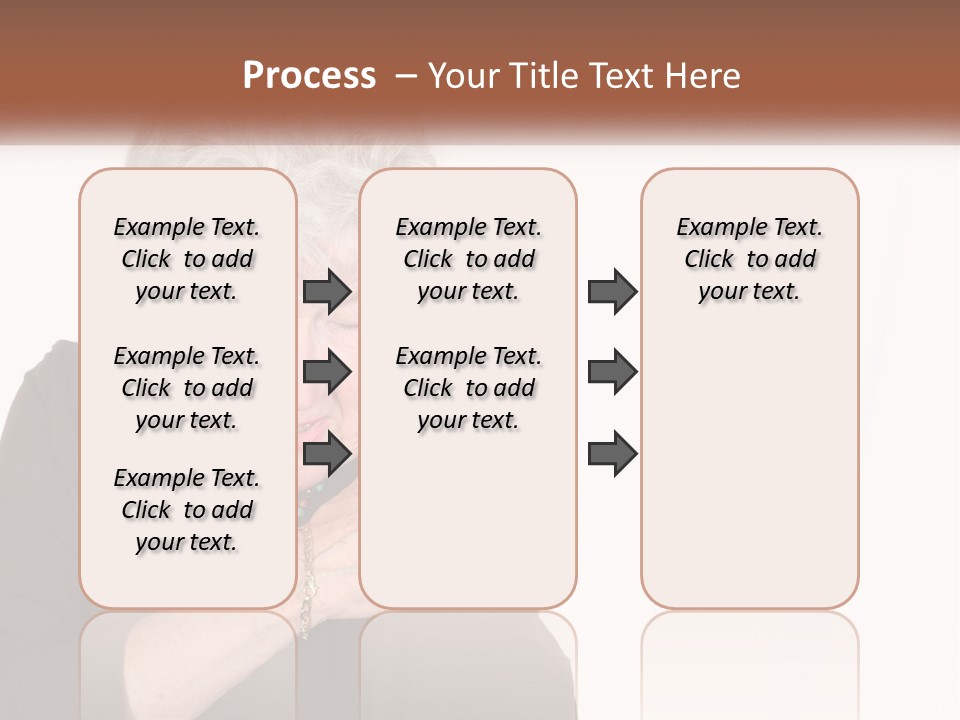 An Elderly Woman Holding Her Hands To Her Chest PowerPoint Template