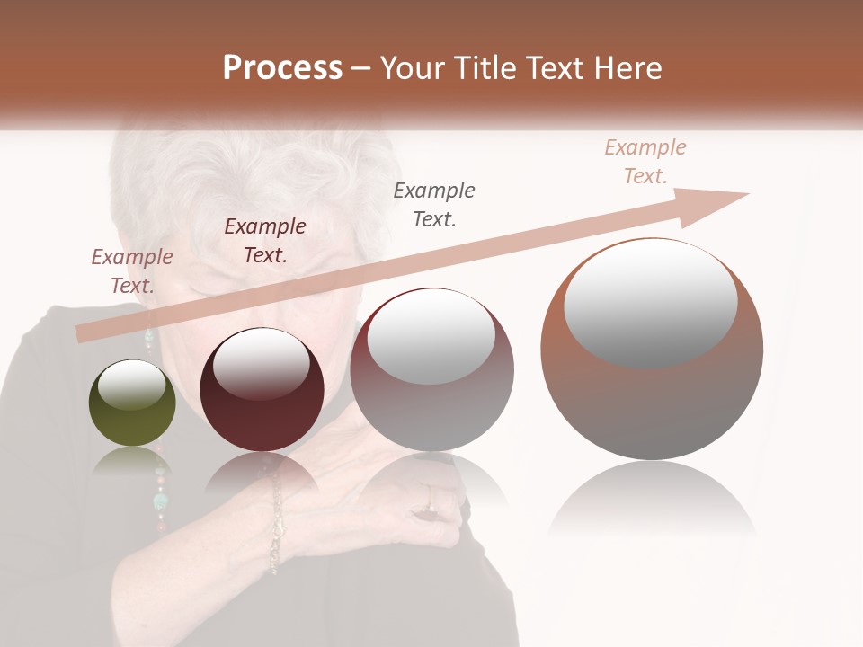 An Elderly Woman Holding Her Hands To Her Chest PowerPoint Template