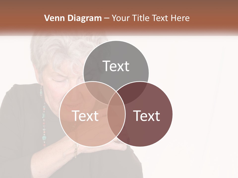 An Elderly Woman Holding Her Hands To Her Chest PowerPoint Template