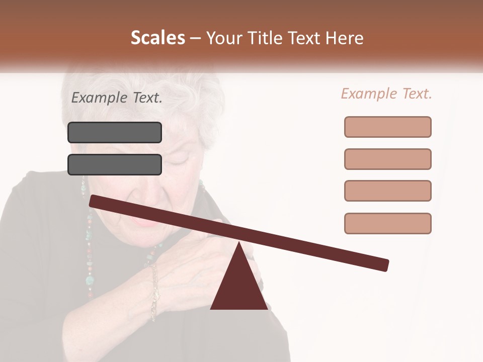 An Elderly Woman Holding Her Hands To Her Chest PowerPoint Template