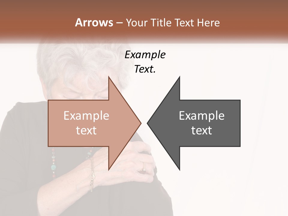 An Elderly Woman Holding Her Hands To Her Chest PowerPoint Template