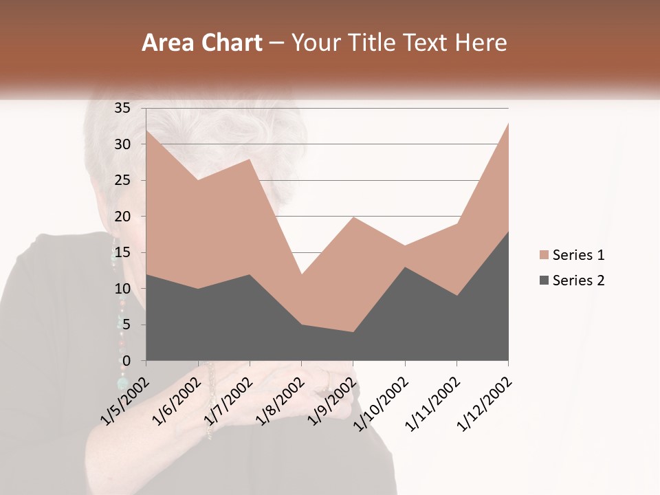 An Elderly Woman Holding Her Hands To Her Chest PowerPoint Template