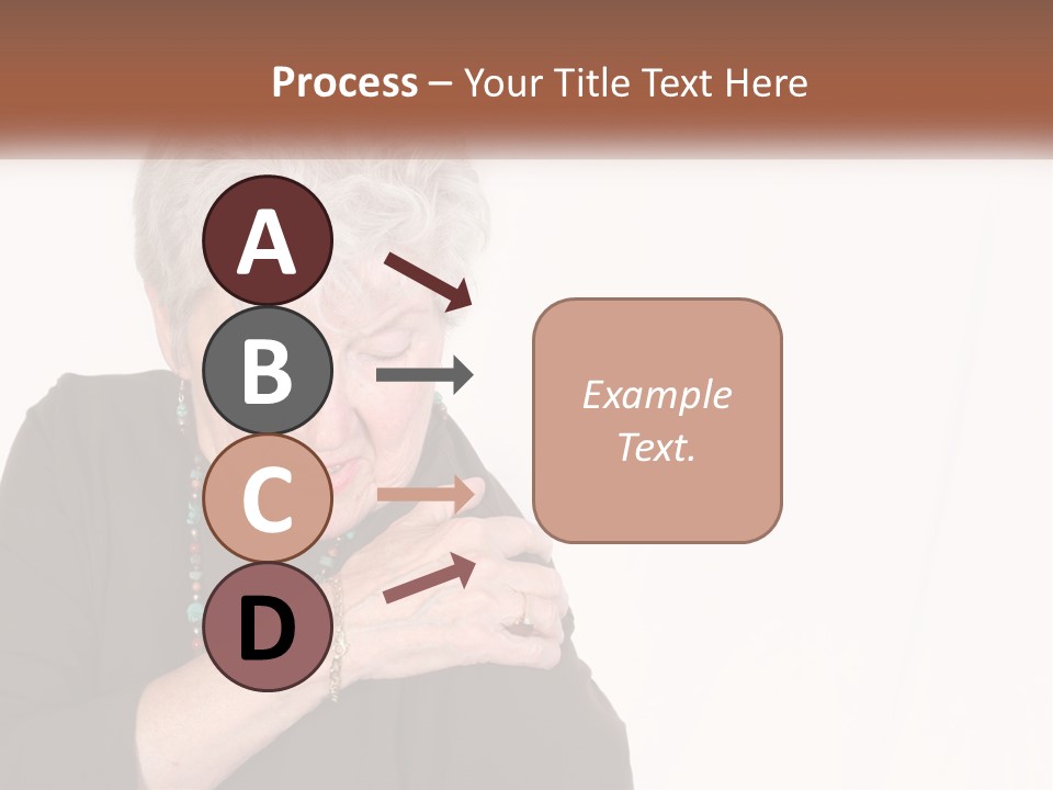 An Elderly Woman Holding Her Hands To Her Chest PowerPoint Template