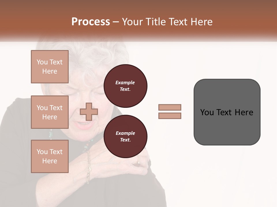 An Elderly Woman Holding Her Hands To Her Chest PowerPoint Template