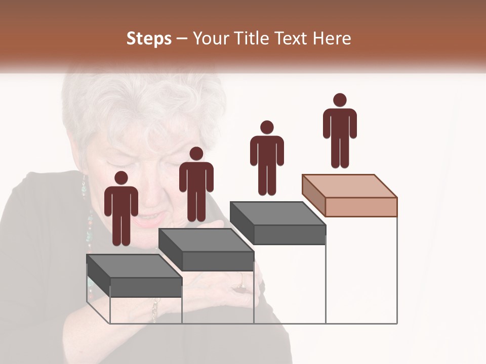 An Elderly Woman Holding Her Hands To Her Chest PowerPoint Template