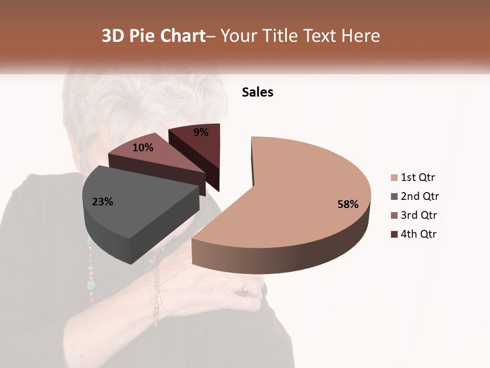 An Elderly Woman Holding Her Hands To Her Chest PowerPoint Template