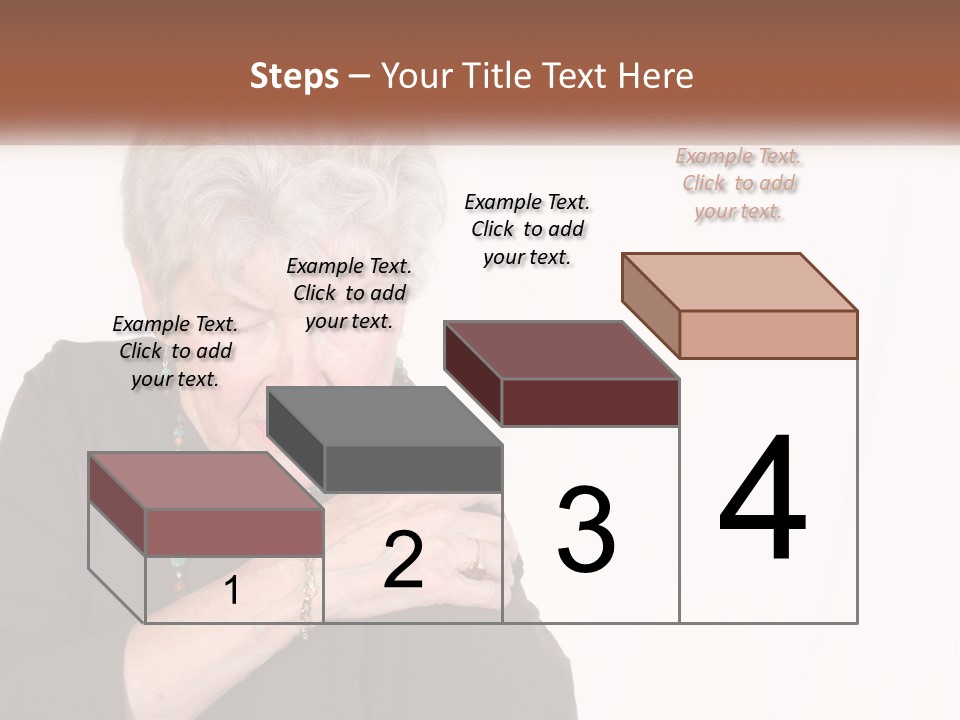 An Elderly Woman Holding Her Hands To Her Chest PowerPoint Template