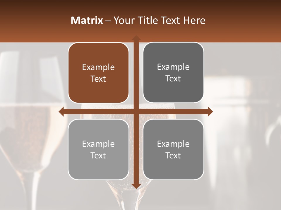 A Couple Of Wine Glasses Sitting On Top Of A Table PowerPoint Template
