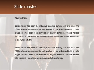 A Couple Of Wine Glasses Sitting On Top Of A Table PowerPoint Template