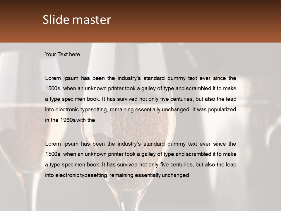 A Couple Of Wine Glasses Sitting On Top Of A Table PowerPoint Template