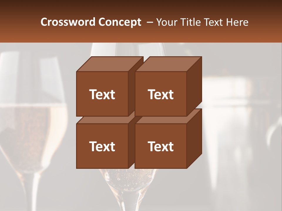 A Couple Of Wine Glasses Sitting On Top Of A Table PowerPoint Template