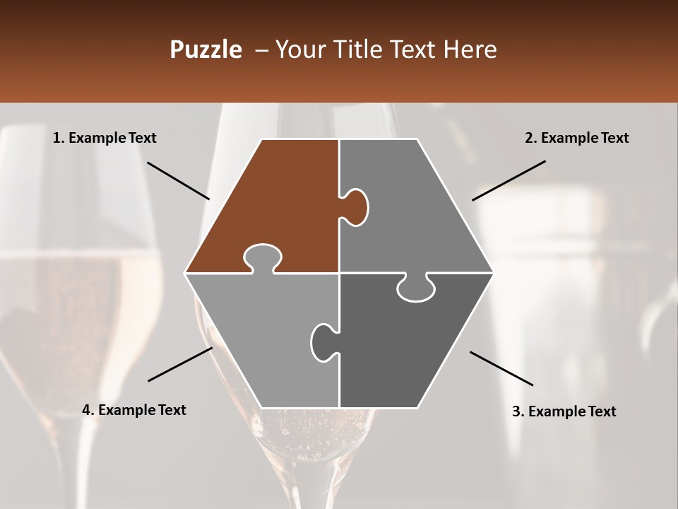 A Couple Of Wine Glasses Sitting On Top Of A Table PowerPoint Template