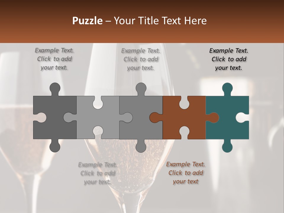 A Couple Of Wine Glasses Sitting On Top Of A Table PowerPoint Template