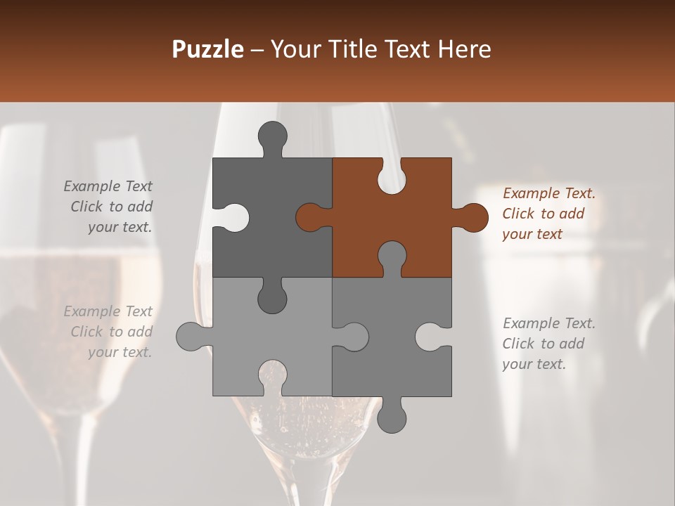 A Couple Of Wine Glasses Sitting On Top Of A Table PowerPoint Template