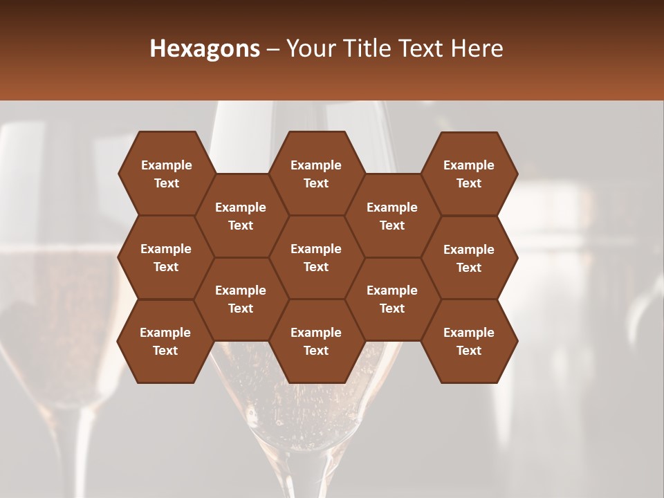 A Couple Of Wine Glasses Sitting On Top Of A Table PowerPoint Template
