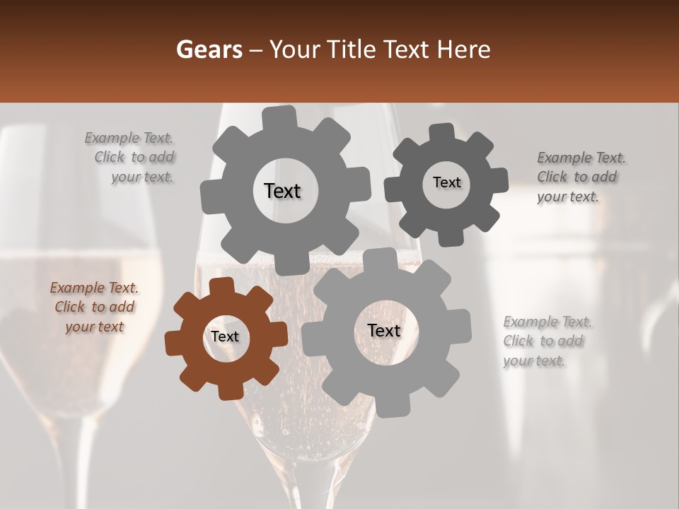 A Couple Of Wine Glasses Sitting On Top Of A Table PowerPoint Template