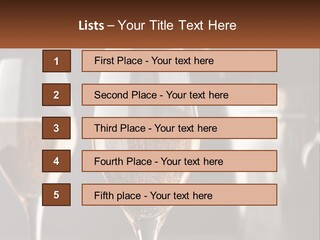 A Couple Of Wine Glasses Sitting On Top Of A Table PowerPoint Template