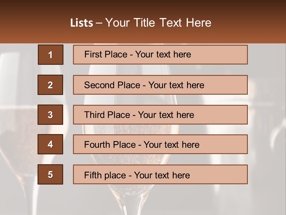 A Couple Of Wine Glasses Sitting On Top Of A Table PowerPoint Template