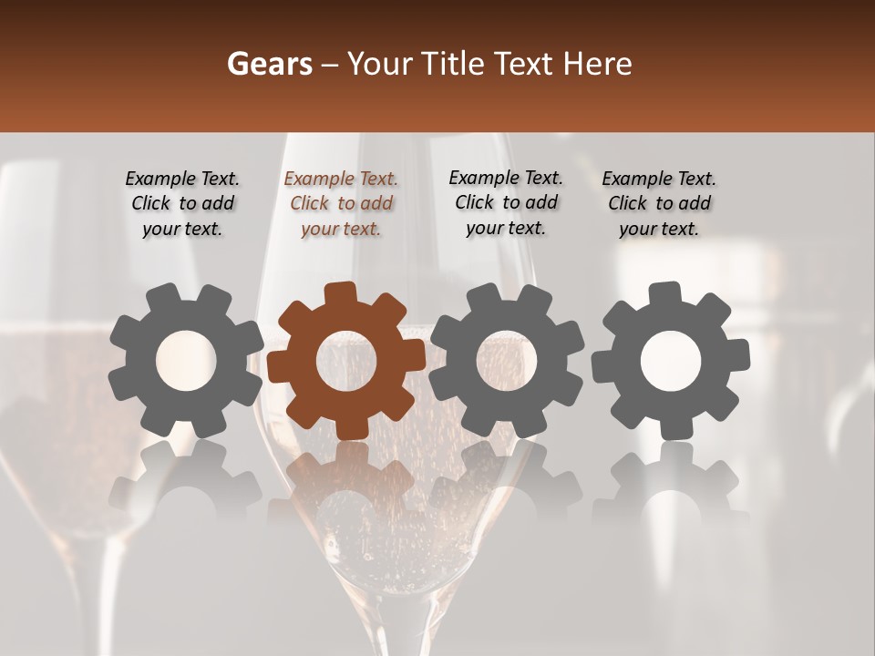 A Couple Of Wine Glasses Sitting On Top Of A Table PowerPoint Template